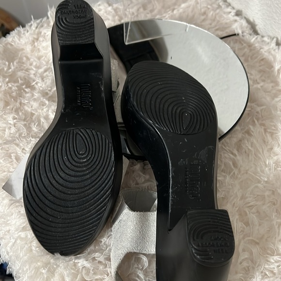 New! Monroe Silver Suede Willa Platform Heeled Sandals Size 8N - Picture 5 of 8